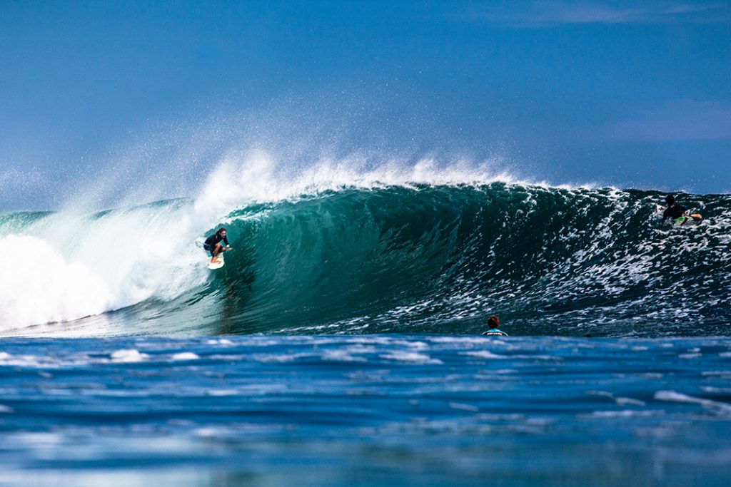 Surfing a Barrel in Uluwatu Beach, Bali